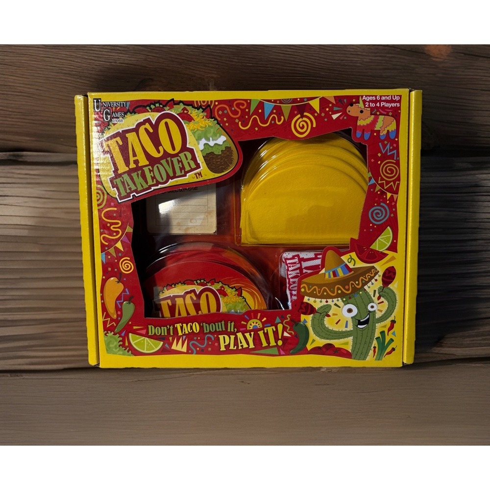 University Games Taco Takeover Food Stuffing Party Game for Kids Ages 6+ Fiesta